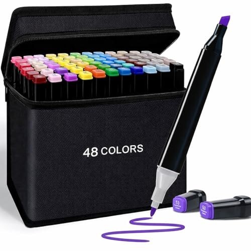 TEC TAVAKKAL Markers Sketch Pen Set Dual Tip Brush Pens 