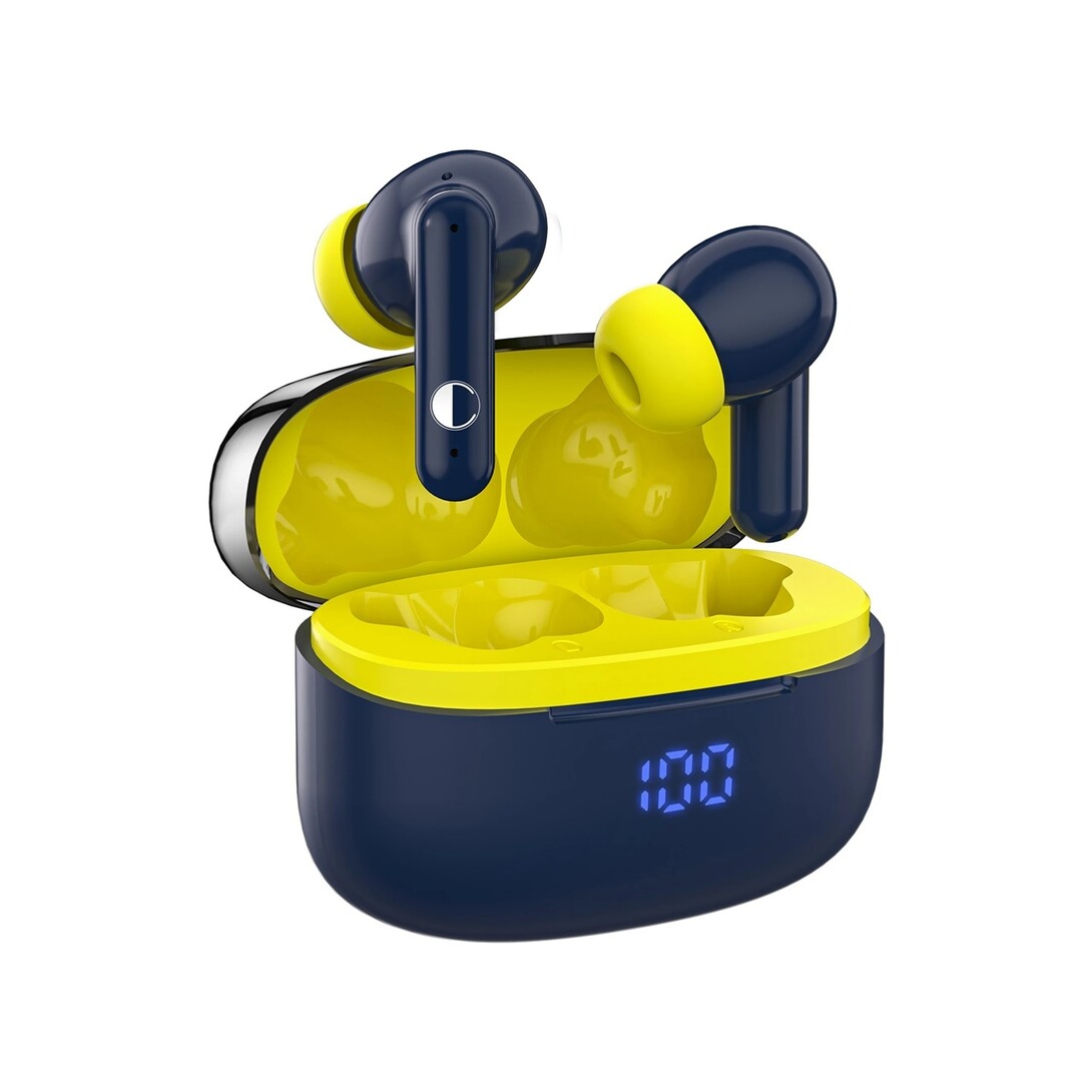 Zepto - Cellecor Bropods Cb44 Ace Tws 60 Hrs Playtime Enc Low Latency Fast Charging Type-c - Blue Yellow
