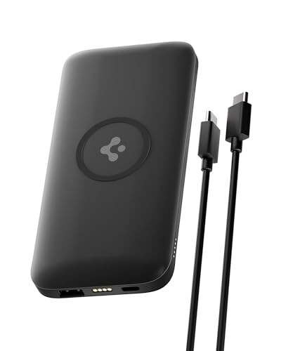 Spigen 2-in-1 10000mAh Wireless Charging Power Bank - Black