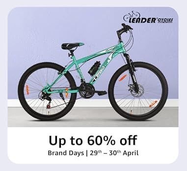 LEADER Brand days: Upto 60% Off + 10% Bank discount on Cycles (29th - 30th April)