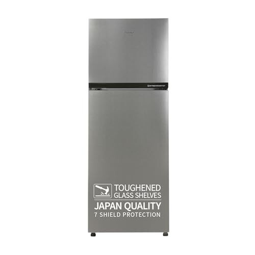 SHARP 265 L Frost Free Double Door 2 Star Refrigerator (Silver Hairline, SJ-FF305V2-PSH)