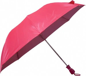Orange 2 Fold Mono Silver Manual Opening 21.5inch Umbrella For Mens and Womens Umbrella