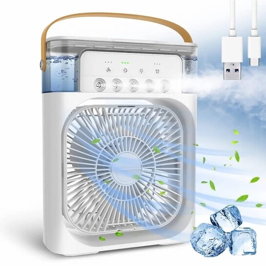 Mini Cooler for Room Cooling AC Portable Mini Fan Artic Cooler with 7 Colors LED Light