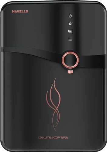 Havells Delite Kop'ere Water Purifier (Black), RO+UV+pH Balance, 7 Stages