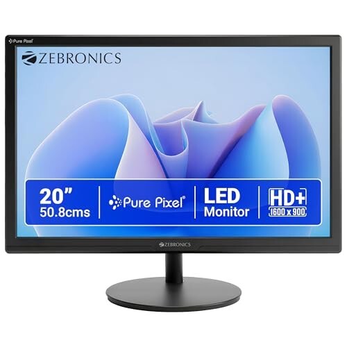 Zebronics LED Monitor, 20 inch, HD+ 1600×900 (EV20)