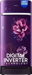Samsung 189 L Direct Cool Single Door 5 Star Refrigerator with Base Drawer (CAMLLIA PURPLE, RR21H2H25CR/HL)