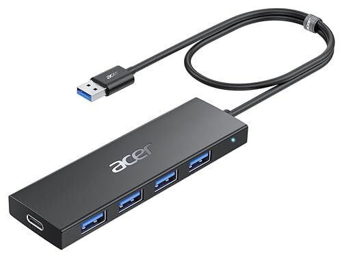 Acer USB Hub for Laptops 4-in-1, Multi USB 3.0 Port Hub Extension Adapter
