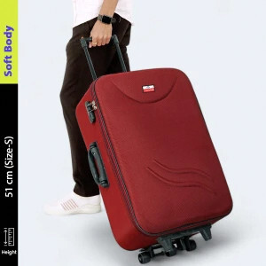 MiLUGGAGE Small Cabin & Check-in Luggage (51 cm) 3 Wheels - 65 L Trolley Bag