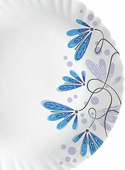 Larah by BOROSIL Twilight 6 Pcs Opalware Plate Set (Dia - 10 inch)