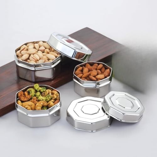 Tosaa steel Square Storage Container pack of - 3