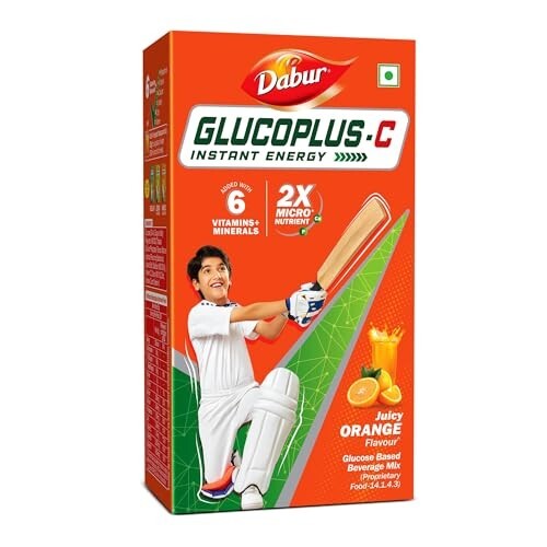 DABUR Gluco Plus-C Instant Energy Glucose Powder (Orange), 1kg