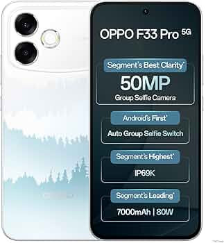 Oppo F33 Pro 5G Smartphone (8GB RAM, 128GB Storage)
