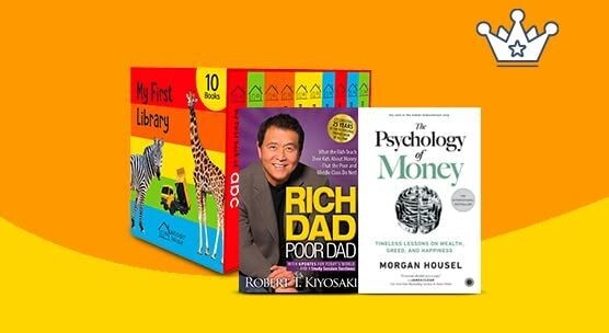 Books orders - Get 20% cashback Up to Rs. 500 on min order Rs. 999 (personal care, toys rewards also)
