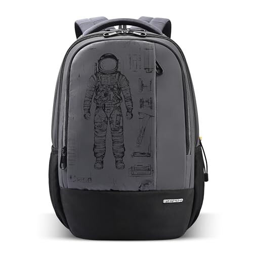 Gear Anatomy Space 19"/38L Large Water Resistant Backpack (Grey - Black) [₹400 Coupon]
