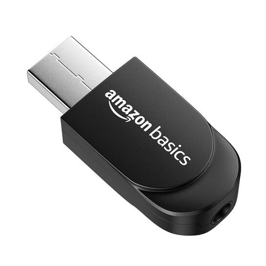 Amazon Basics 2-in-1 Bluetooth 5.0 Transmitter Receiver (3.5mm AUX Adapter) @ ₹379