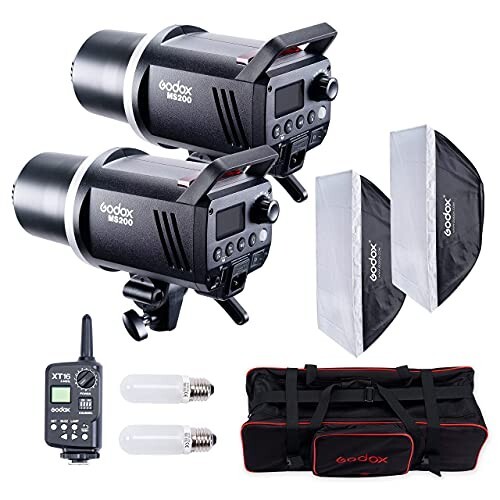 GODOX MS200 Studio Light Kit 200Ws GN53 5600K 