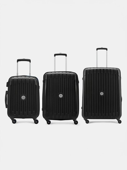 ARISTOCRAT Hard Body Set of 3 Luggage 4 Wheels - Armstrong 3 (Small 53cm|Medium 65cm|Large 78cm) - Trolley Bag - Black, Blue