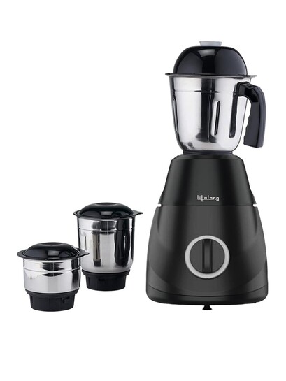 Lifelong LLMG300 Power Pro LX Black Stainless Steel Anti Drip 3 Jars Wet And Dry Grinder 500W - Juicer Mixer Grinder for Unisex 27305834