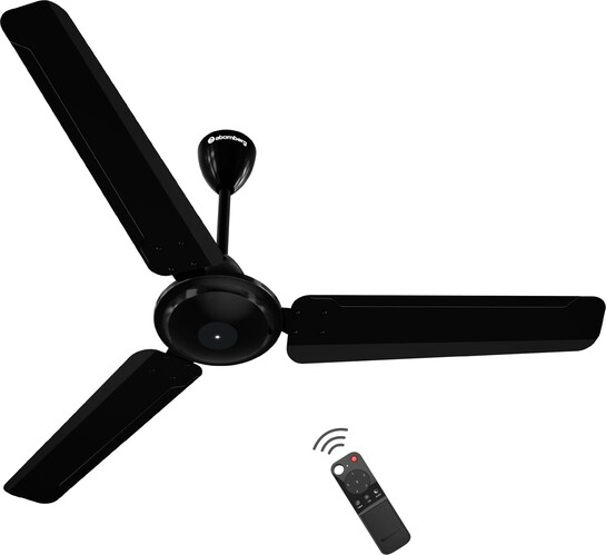 Atomberg Ameza Remote Controlled|High Air Flow|Low Noise|Power Saving | Timeless Design with 2 Year Warranty BLDC Motor with Remote 1200 mm Ceiling Fan (5 Star | Gloss Black | Pack of 1)