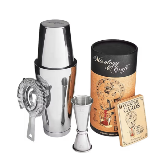 Instamart : Lifelong Boston Cocktail Shaker Set With Strainer & Jigger