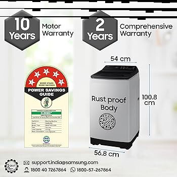 Samsung Smart Choice 10 Kg, 5 Star, Washing Machine