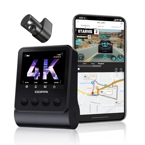 76% off on - DDPAI True 4K UHD Dual Dash Cam for Car Front and Rear - Rs. 7199