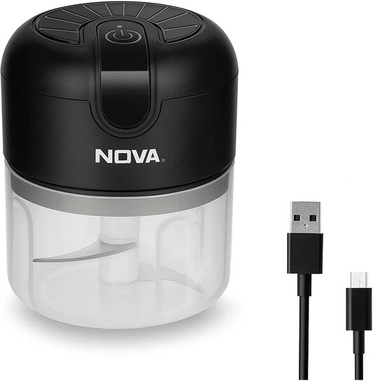 NOVA Quicko Rechargeable Mini Electric Vegetable & Fruit Chopper (1 Chopper, 1 Usb cable)