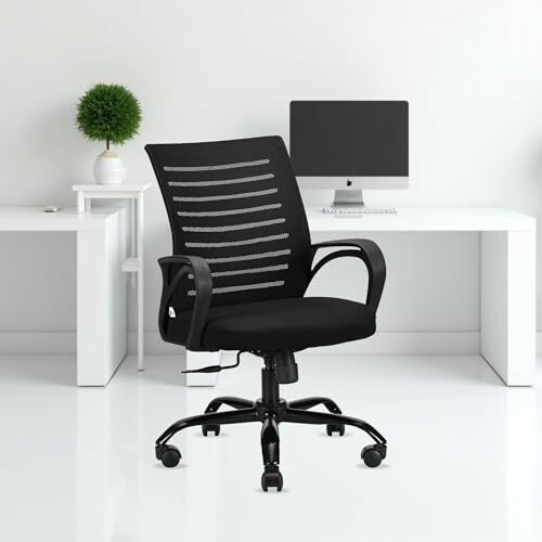 IAFA FURNITURE® Diego Mid-Back Mesh Office Chair (Black) (DIY)