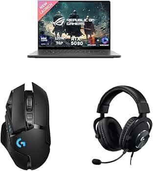 ASUS ROG Zephyrus G16 Gaming Laptop,Intel Core Ultra 9 285H+16GB RTX 5080,32GB,2TB SSD with Logitech G502 LS Wireless Gaming Mouse, 25000DPI Programmable and Logitech GProX Wired Gaming Headset