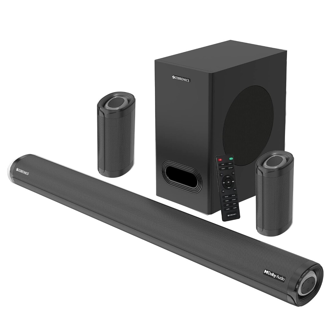 83% off on - ZEBRONICS Zeb-Juke BAR 9500WS PRO Dolby 5.1 soundbar, Black - Rs. 8099