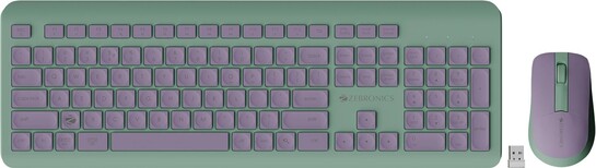 ZEBRONICS Companion 203 Wireless Standard Multi-device Keyboard Compatible with Desktop, Laptop, Mac 2.4GHz Wireless (Guava)