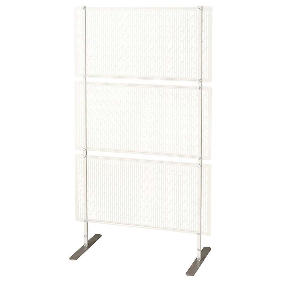 LUNGÖN Privacy screen, off-white indoor/outdoor, 140x80x40 cm (55 1/8x31 1/2x15 3/4 ")