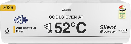 Whirlpool 2 Ton 3 Star, New star rated, 3D cool Inverter Split AC