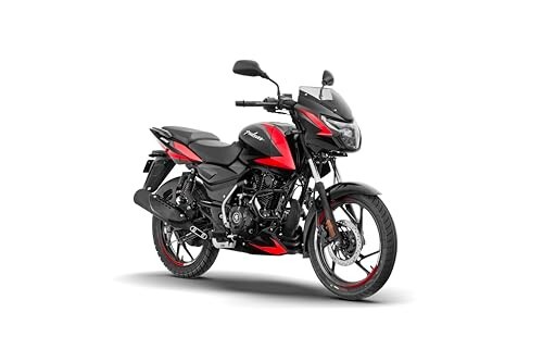 Bajaj Pulsar 125 Disc Carbon Graphics Motorcycle, Split Seat, Ebony Black Racing Red, Booking for Ex-Showroom Price