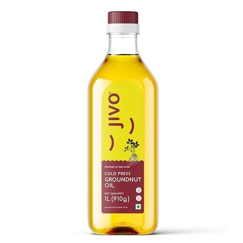 Jivo Groundnut Oil 1 Litre | Cold pressed (Buy 3 litre to get 1 litre at 175/-)
