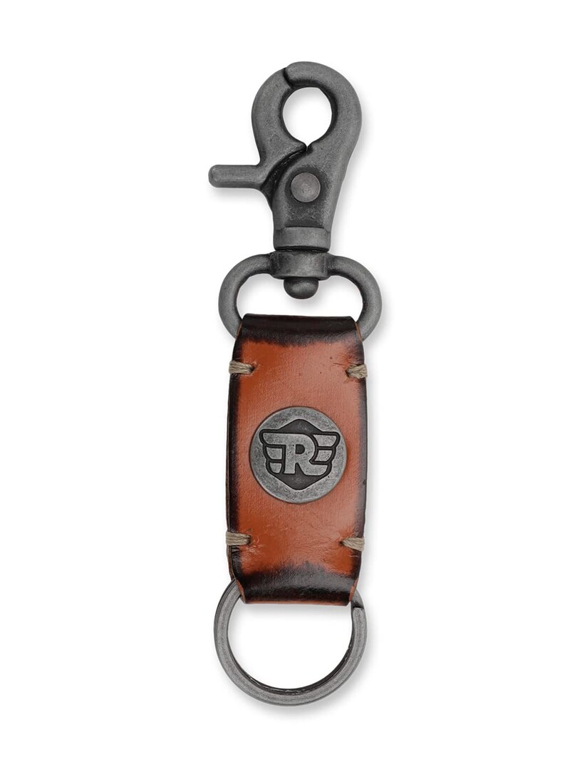 Royal Enfield Leather Key Chain Tan (RLCKCH000007), Multicolor