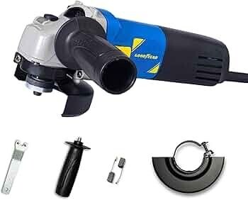 Goodyear Angle Grinder Machine, 750W, 4 inch(100mm), 11000 RPM, 3 Position Auxilary Handle For Grinding, Angle Grinder Machine For Metal Working, Grinding, Polishing & Cutting, Home & DIY Use, Copper