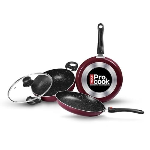Milton Pro Cook Kitchen Pride Set of 3 Non Stick Cookware 