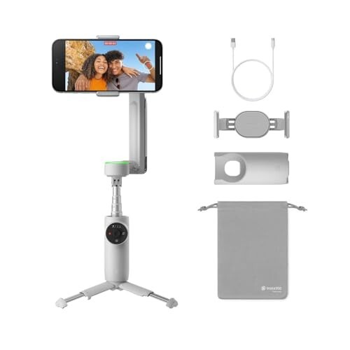 [HDFC CC] Insta360 Flow Pro AI Smartphone Gimbal Stabilizer with 3-Axis Stabilization & AI Tracking