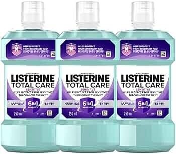 Listerine Total Care Sensitive Soothing Taste 250ml (Pack of 3)