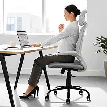 CELLBELL Swift Ergonomic Mesh Office Chair High Back with Adjustable Headrest 3D Armrests
