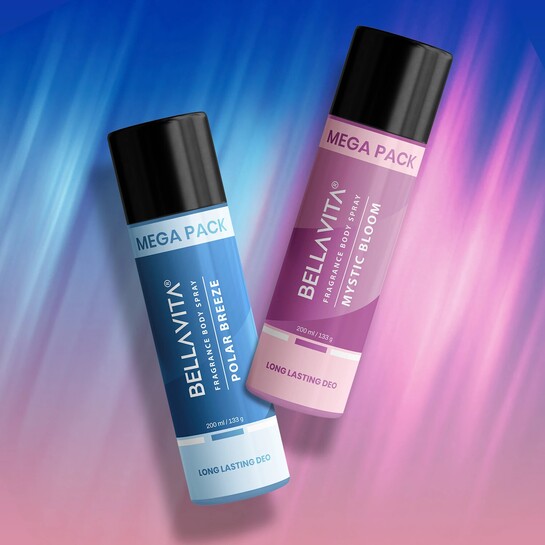 BELLAVITA Polar Breeze & Mystic Bloom Deodorant Combo|2x200ml|Long lasting Fragrance| Deodorant Spray  -  For Men & Women (400 ml, Pack of 2)