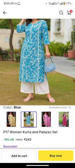 Women Kurta and Palazzo Set