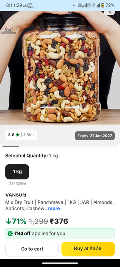 Mix dry fruit 1 kg 