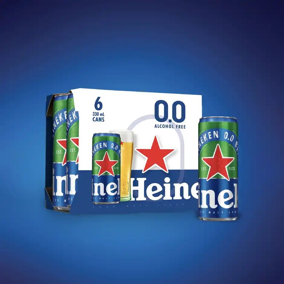 Zepto : Heineken 0.0% Non Alcoholic Beer 6 x 330 ml (Location Specific)