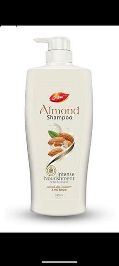 Dabur Almond Shampoo - 650 ml | For Nourished & Smooth Hair | Intense Nourishment | Helps in Hair Strenghtening | With Almond-Vita Complex & Milk Extracts