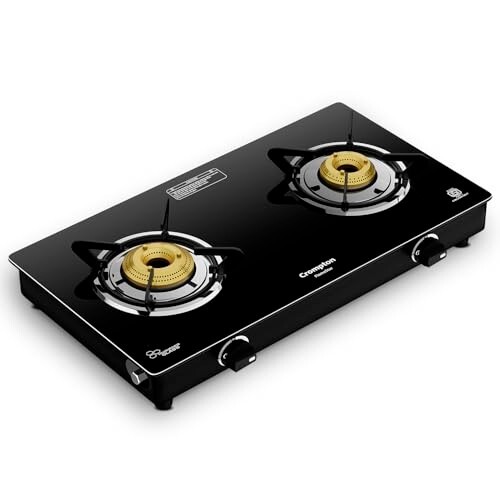 Crompton FlameStar 2 Burner Glass Top LPG Gas Stove