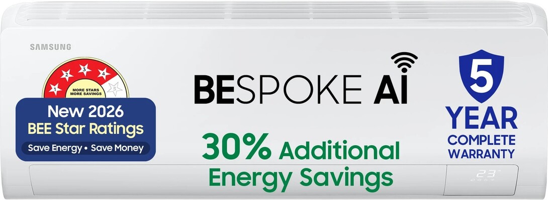 Samsung Bespoke AI 2026 Model 1.5 ton 4 Star Split Inverter with Wi-fi  AC (White)