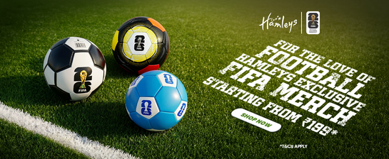 Hamleys - FOOTBALL FIFA MERCH STARTING FROM 199* Hamleys Exclusive - FIFA World Cup 2026 Collection