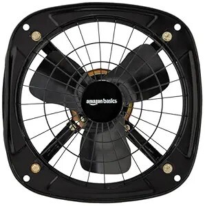 Amazon Basics High Speed Exhaust Fan I 3 Heavy Duty Blades | Rust Resistant Body | RPM 2600 | 9 inch/225mm Sweep Length (Black)